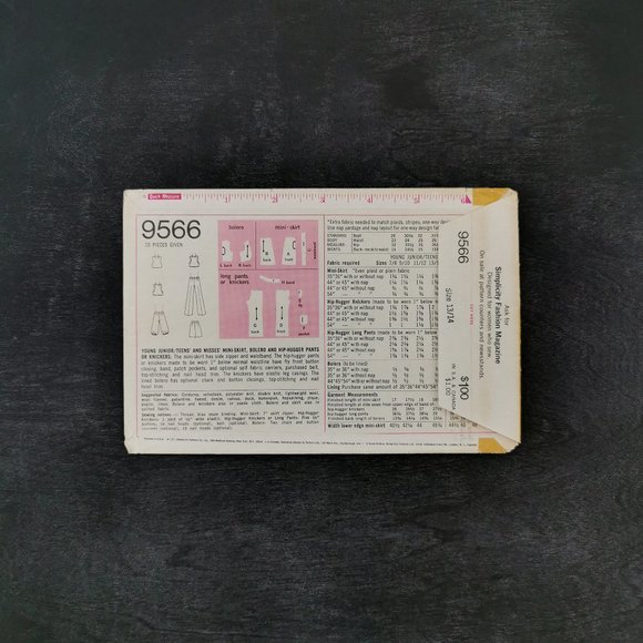 70s Simplicity 9566 Separates Sewing Pattern Bust 33.5 Modern US Petite 6 - Picture 3 of 6